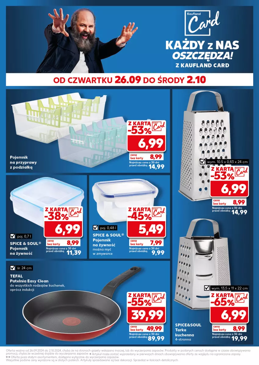 Gazetka promocyjna Kaufland - Kaufland - ważna 26.09 do 02.10.2024 - strona 18 - produkty: Fa, Patelnia, Przyprawy, Tarka, Tefal, Veet