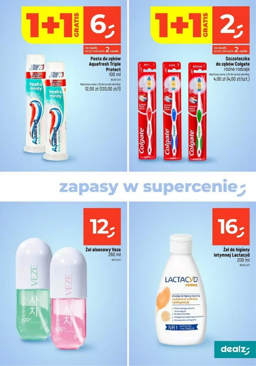 Gazetka promocyjna Dealz - ważna 03.10 do 09.10.2024 - strona 11 - produkty: Aquafresh, Colgate, Lactacyd, LG, Pasta do zębów, Szczoteczka, Szczoteczka do zębów