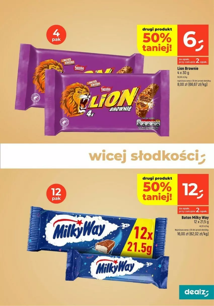 Gazetka promocyjna Dealz - ważna 03.10 do 09.10.2024 - strona 3 - produkty: Baton, Brownie, Lion, Milky Way