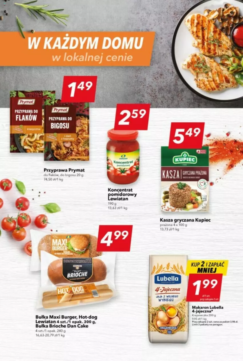 Gazetka promocyjna Lewiatan - ważna 09.11 do 15.11.2023 - strona 9 - produkty: Bell, Bella, Bigos, Bułka, Burger, Gry, Kasza, Kasza gryczana, Kupiec, Lubella, Makaron, Piec, Prymat