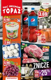 Gazetka promocyjna Topaz - Gazetka - Gazetka - ważna od 03.11 do 03.11.2021 - strona 1 - produkty: Piec, Top, Ser, Twaróg, Karkówka wieprzowa, Pepsi, Pieczarka, Mango