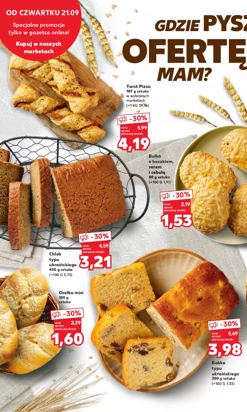 Gazetka promocyjna Kaufland - Gazetka tygodnia - ważna 21.09 do 27.09.2023 - strona 34 - produkty: Babka, Bułka, Chleb, Pizza, Ser