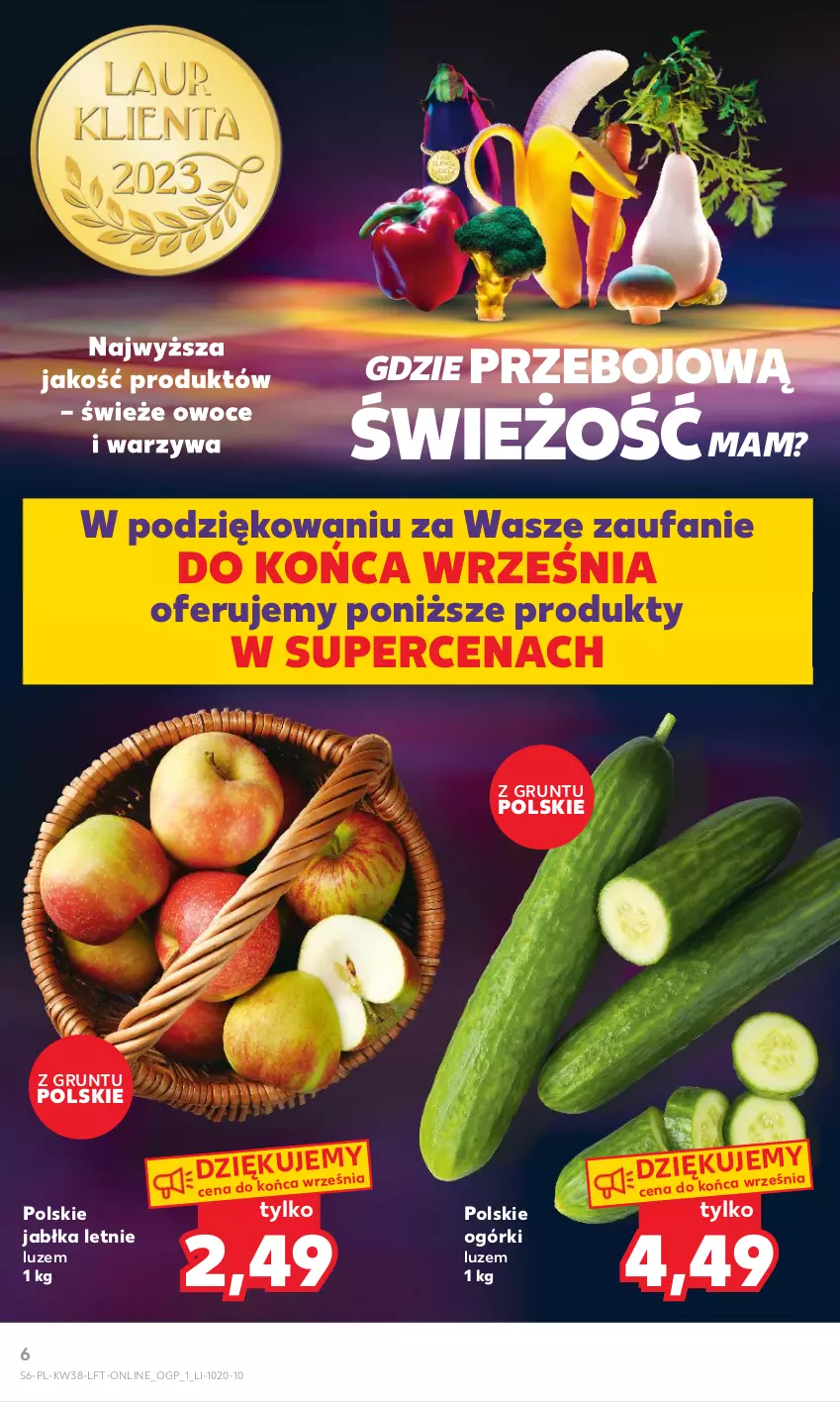 Gazetka promocyjna Kaufland - Gazetka tygodnia - ważna 21.09 do 27.09.2023 - strona 6 - produkty: Fa, Grunt, Jabłka, Owoce, Warzywa