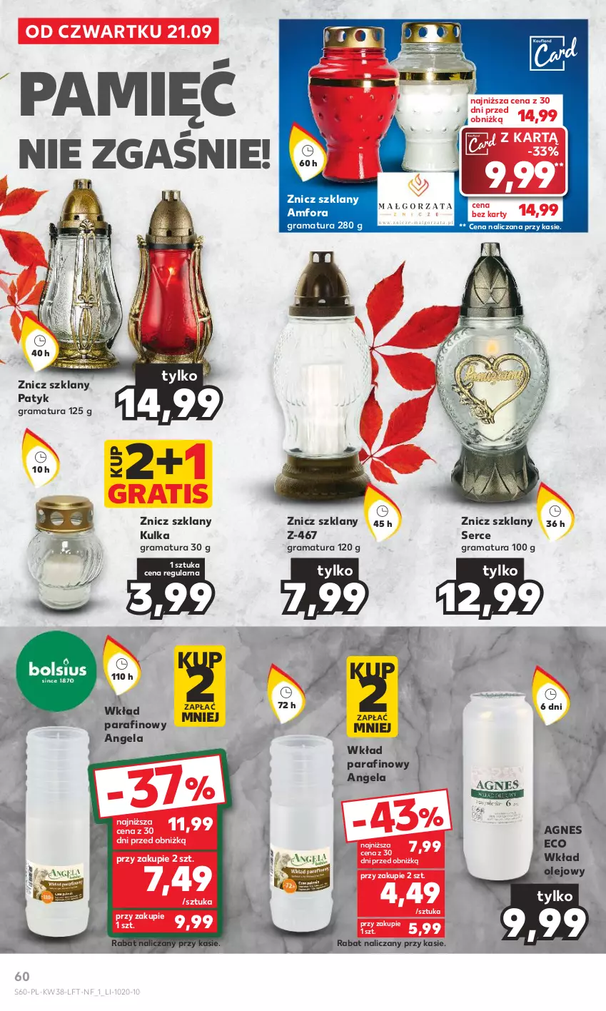 Gazetka promocyjna Kaufland - Gazetka tygodnia - ważna 21.09 do 27.09.2023 - strona 60 - produkty: Gra, Olej, Rama, Ser, Wkład olejowy, Znicz