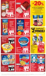 Gazetka promocyjna Kaufland - Gazetka tygodnia - Gazetka - ważna od 27.09 do 27.09.2023 - strona 21 - produkty: Kurczak, Krakus, Ser, Gra, Danone, Parówki, Actimel, Mascarpone, Szynka, Tarczyński, Margaryna, Morliny, Müller, Napój mleczny, Krewetki, Danio, Frytki, Waga, Napój, Kiełbasa, Berlinki, Lisner