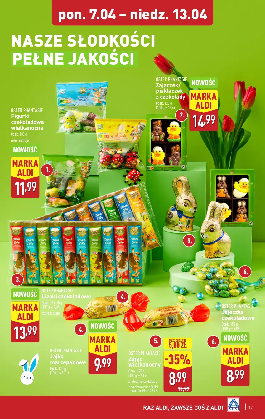 Gazetka promocyjna Aldi - Pełna oferta - ważna 07.04 do 13.04.2025 - strona 19 - produkty: Lizaki, Lizaki czekoladowe