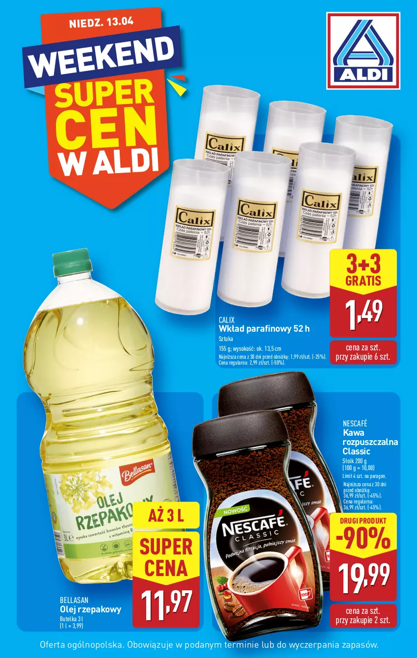 Gazetka promocyjna Aldi - Pełna oferta - ważna 07.04 do 13.04.2025 - strona 47 - produkty: Bell, Bella, Gra, Kawa, Kawa rozpuszczalna, Nescafé, Olej, Olej rzepakowy, Sok
