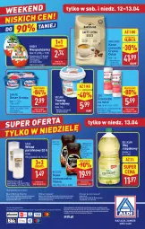 Gazetka promocyjna Aldi - Pełna oferta - Gazetka - ważna od 13.04 do 13.04.2025 - strona 48 - produkty: Nescafé, Kawa rozpuszczalna, Sok, Ser, Por, Gra, Danone, Twaróg, Kawa ziarnista, Bell, Kawa, O nas, Olej rzepakowy, Bella, Deser, Biuro, Olej, Kinder