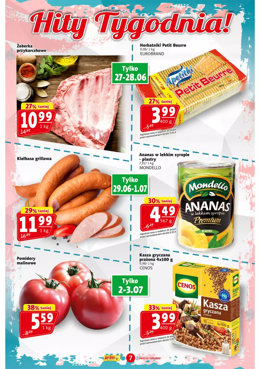 Gazetka promocyjna Prim Market - ważna 27.06 do 03.07.2024 - strona 7 - produkty: Ananas, Dell, Gry, Herbatniki, Herbatniki Petit Beurre, Kasza, Kasza gryczana, Pomidory, Syrop