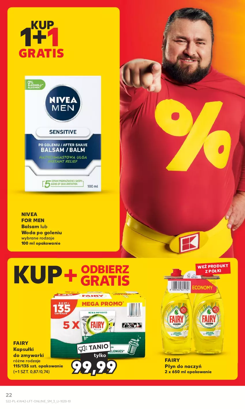 Gazetka promocyjna Kaufland - Gazetka tygodnia - ważna 19.10 do 25.10.2023 - strona 22 - produkty: Fa, Fairy, Gra, Nivea, Woda, Woda po goleniu, Zmywarki