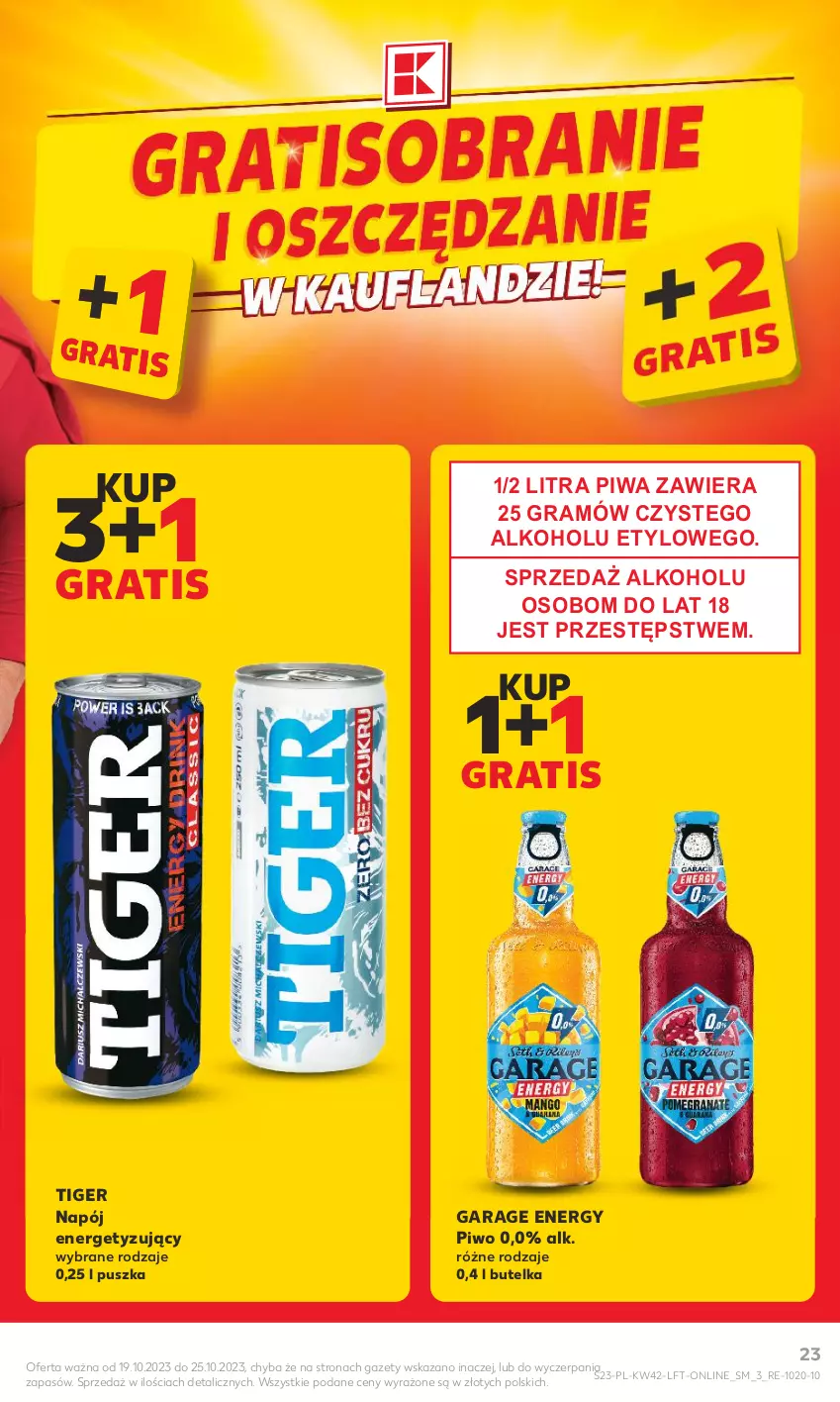 Gazetka promocyjna Kaufland - Gazetka tygodnia - ważna 19.10 do 25.10.2023 - strona 23 - produkty: Gra, Napój, Piwa, Piwo, Tiger