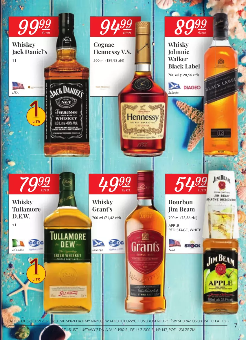 Gazetka promocyjna Stokrotka - Katalog Łap okazję - ważna 15.07 do 28.07.2021 - strona 7 - produkty: Bourbon, Gra, Jim Beam, Johnnie Walker, Koc, Lack, Whiskey, Whisky