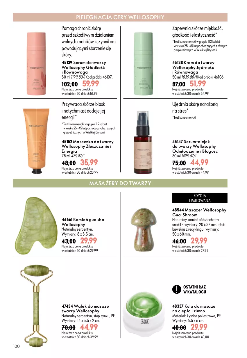 Gazetka promocyjna Oriflame - eKatalog 12 - ważna 19.08 do 08.09.2026 - strona 100 - produkty: Cynk, Krem do twarzy, Masażer, Olej, Rum, Ser, Serum, Serum do twarzy, Top, Waga, Wałek, Wełna