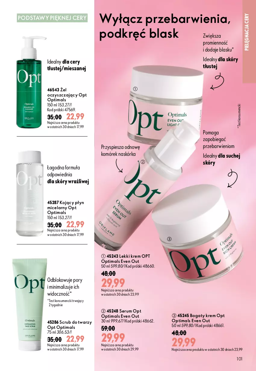 Gazetka promocyjna Oriflame - eKatalog 12 - ważna 19.08 do 08.09.2026 - strona 101 - produkty: Optima, Optimals, Płyn micelarny, Por, Rum, Ser, Serum