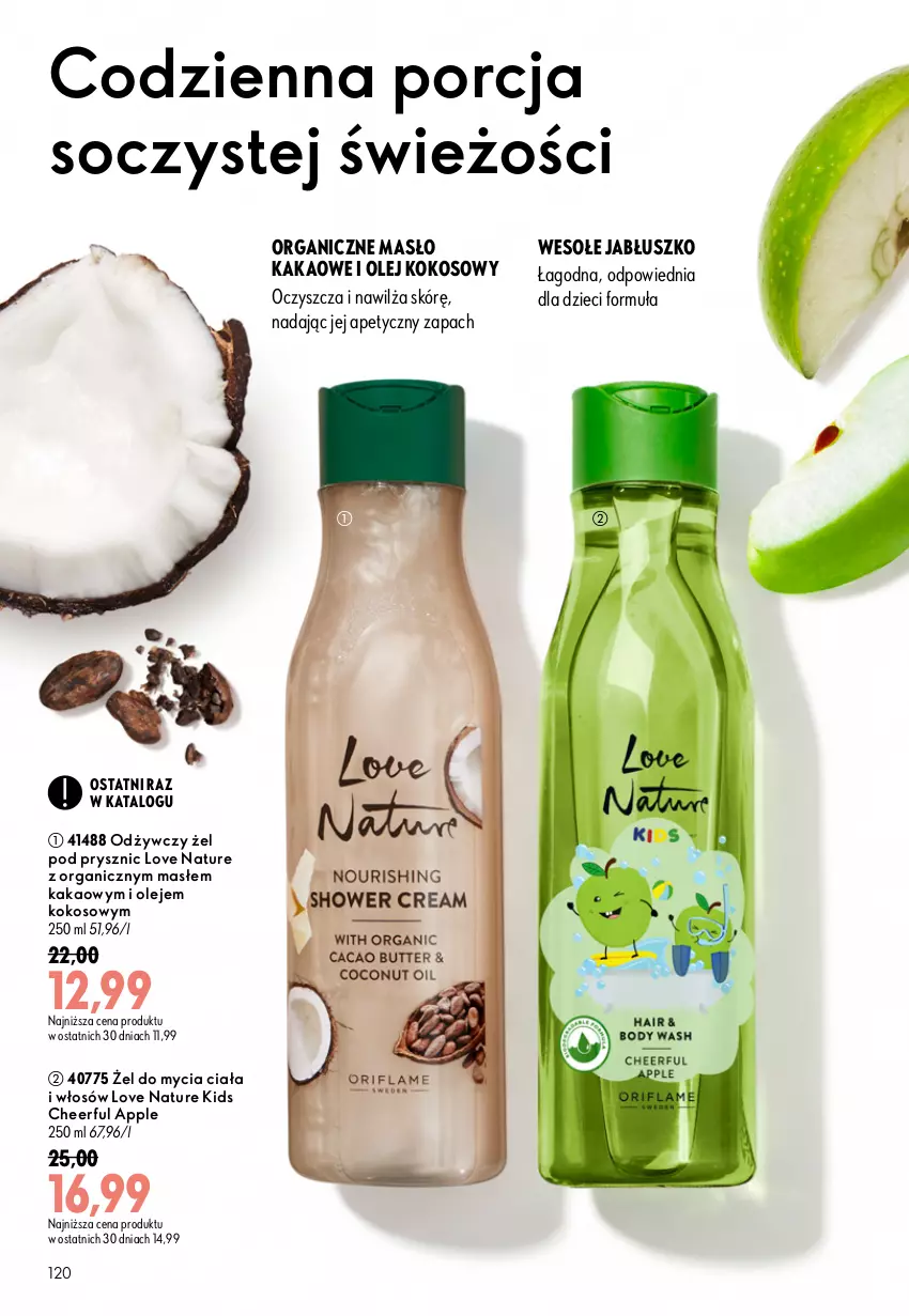 Gazetka promocyjna Oriflame - eKatalog 12 - ważna 19.08 do 08.09.2026 - strona 120 - produkty: Dzieci, Kakao, Kokos, Love Nature, Masło, Olej, Olej kokosowy, Por