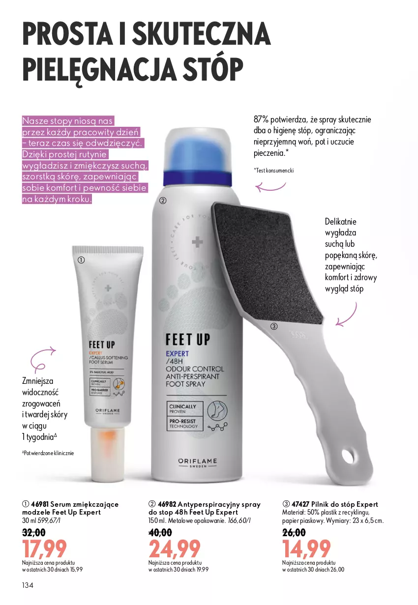 Gazetka promocyjna Oriflame - eKatalog 12 - ważna 19.08 do 08.09.2026 - strona 134 - produkty: Feet Up, Gra, Papier, Piec, Pilnik, Rum, Ser, Serum, Tera, Top
