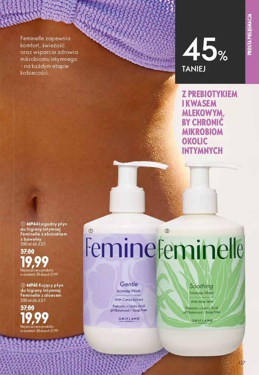 Gazetka promocyjna Oriflame - eKatalog 12 - ważna 19.08 do 08.09.2026 - strona 137 - produkty: Feminelle, Mleko, Płyn do higieny intymnej