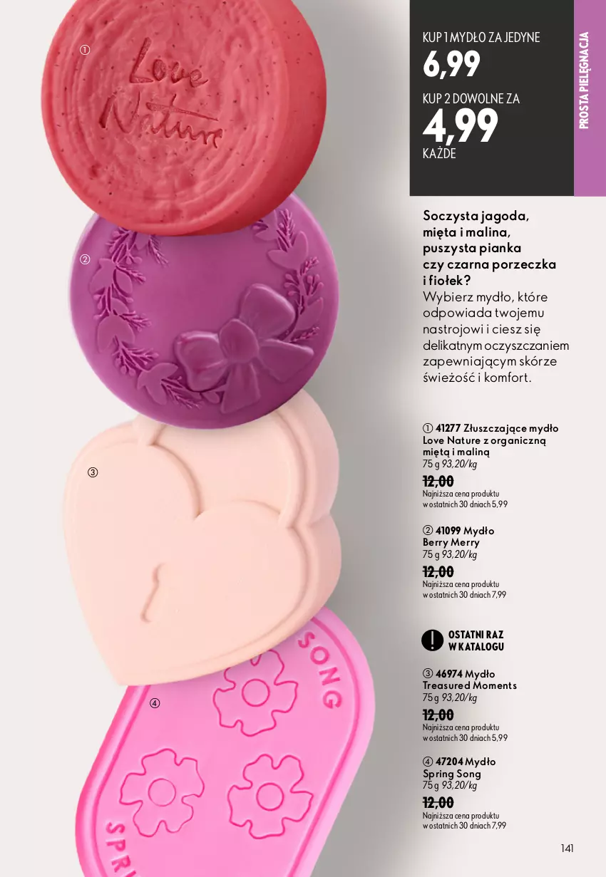 Gazetka promocyjna Oriflame - eKatalog 12 - ważna 19.08 do 08.09.2026 - strona 141 - produkty: Love Nature, Mięta, Moments, Mydło, Por