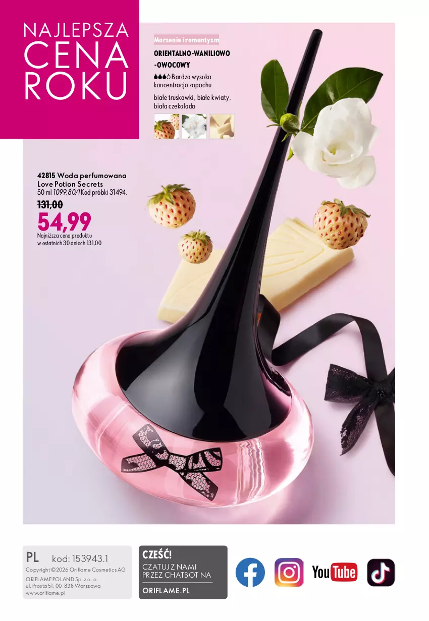 Gazetka promocyjna Oriflame - eKatalog 12 - ważna 19.08 do 08.09.2026 - strona 148 - produkty: Czekolada, Oriflame, Perfum, Sok, Truskawki, Woda, Woda perfumowana