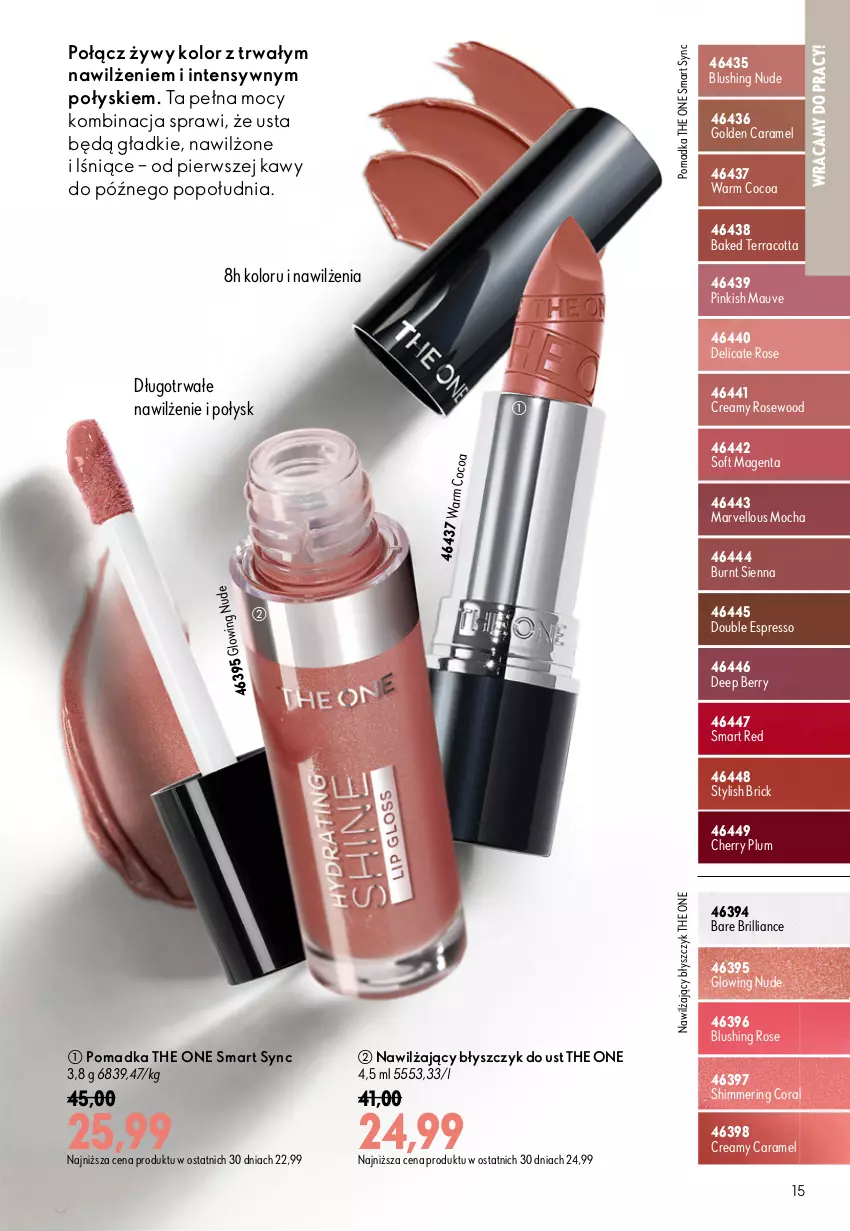Gazetka promocyjna Oriflame - eKatalog 12 - ważna 19.08 do 08.09.2026 - strona 15 - produkty: Błyszczyk do ust, The ONE