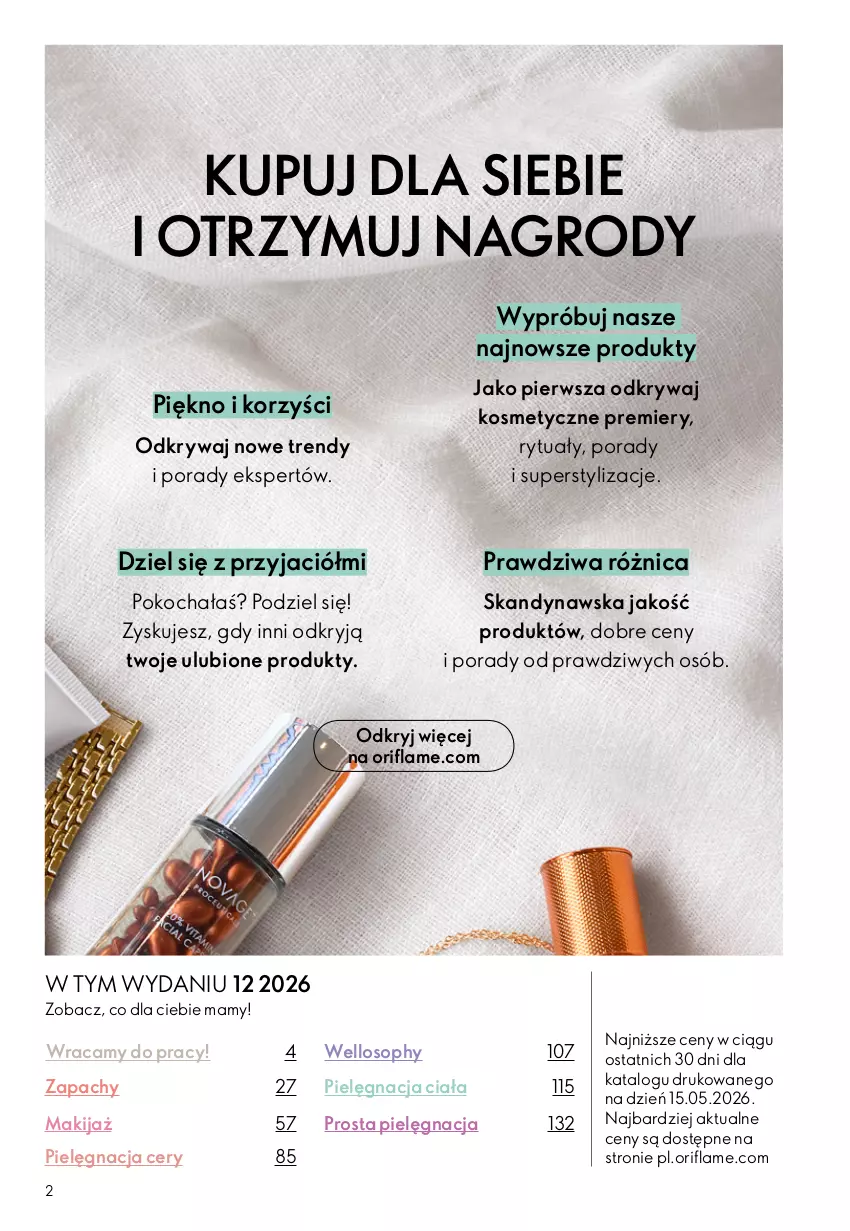 Gazetka promocyjna Oriflame - eKatalog 12 - ważna 19.08 do 08.09.2026 - strona 2 - produkty: Koc, Makijaż, Oriflame, Por