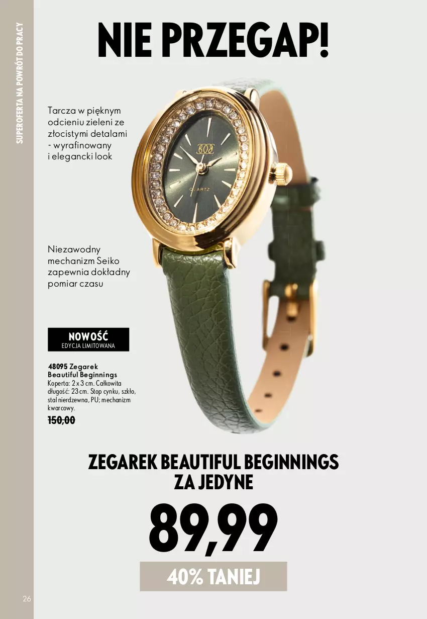 Gazetka promocyjna Oriflame - eKatalog 12 - ważna 19.08 do 08.09.2026 - strona 26 - produkty: Cynk, Gin, Top, Zegar, Zegarek