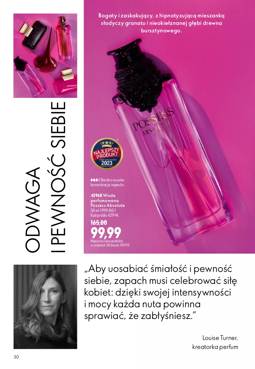 Gazetka promocyjna Oriflame - eKatalog 12 - ważna 19.08 do 08.09.2026 - strona 30 - produkty: Absolut, Bursztyn, Gra, Granat, Mus, Orka, Perfum, Possess, Sok, Waga, Woda, Woda perfumowana