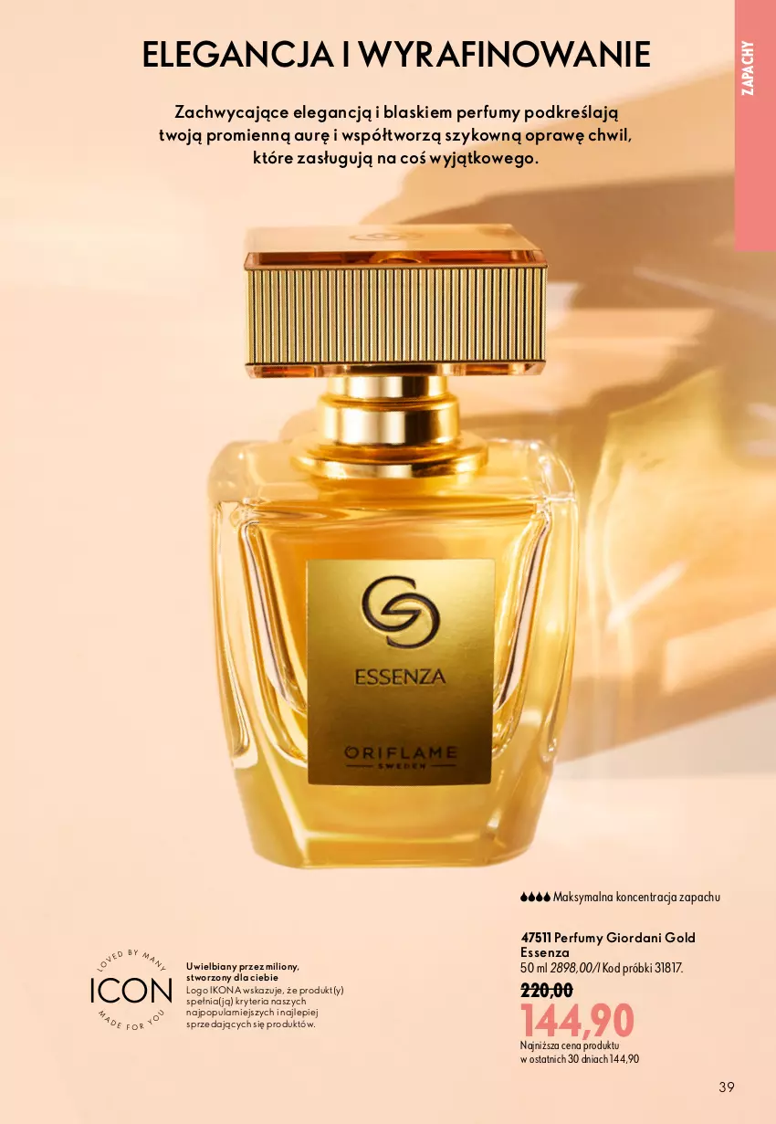 Gazetka promocyjna Oriflame - eKatalog 12 - ważna 19.08 do 08.09.2026 - strona 39 - produkty: Giordani Gold, Lion, Perfum
