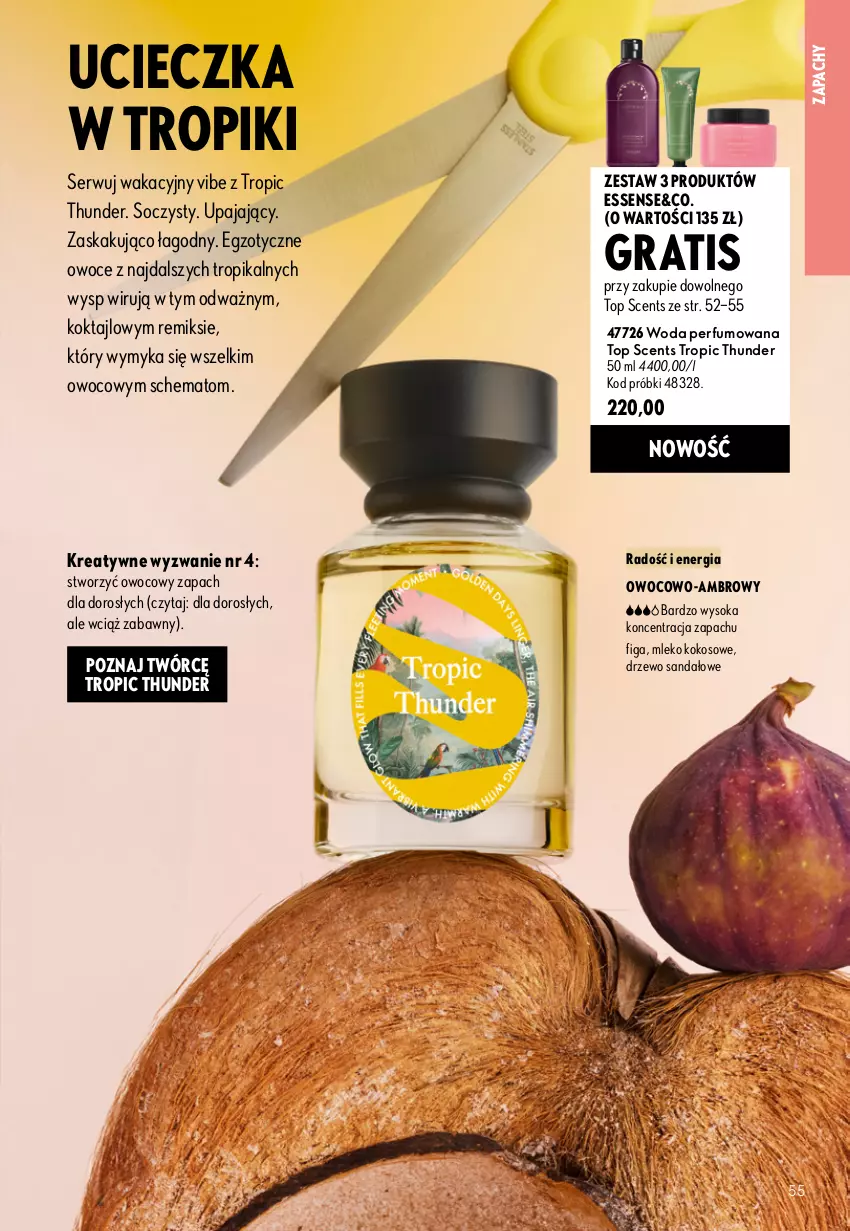 Gazetka promocyjna Oriflame - eKatalog 12 - ważna 19.08 do 08.09.2026 - strona 55 - produkty: Gra, Kokos, Mleko, Mleko kokosowe, Owoce, Perfum, Sandał, Ser, Sok, Top, Woda, Woda perfumowana