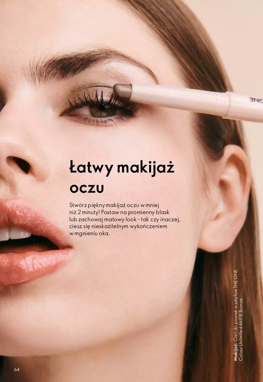 Gazetka promocyjna Oriflame - eKatalog 12 - ważna 19.08 do 08.09.2026 - strona 64 - produkty: Cień, Makijaż, Nuty, The ONE