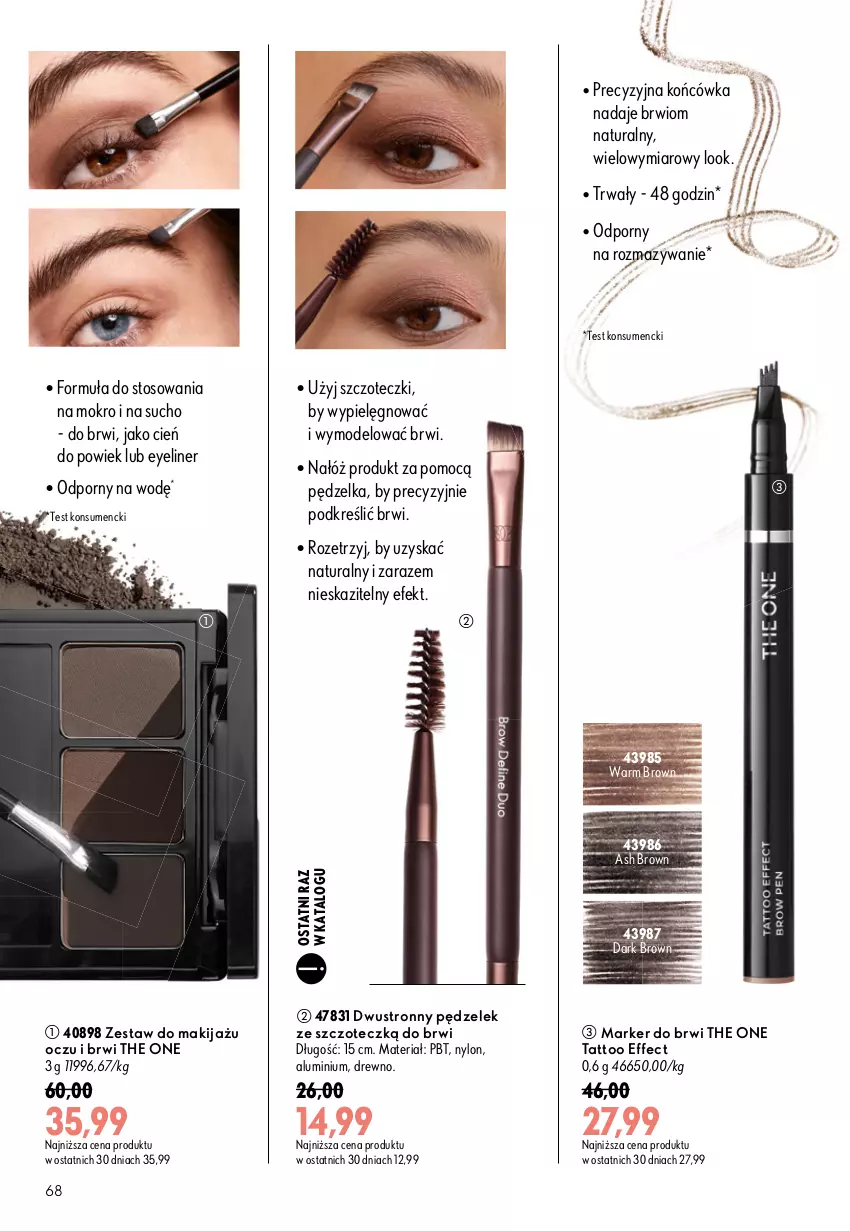 Gazetka promocyjna Oriflame - eKatalog 12 - ważna 19.08 do 08.09.2026 - strona 68 - produkty: Cień, Makijaż, Marker, Por, The ONE