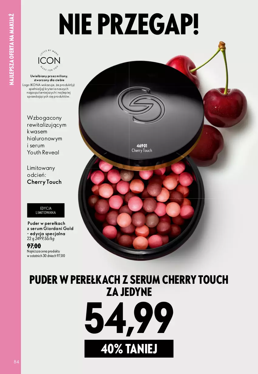 Gazetka promocyjna Oriflame - eKatalog 12 - ważna 19.08 do 08.09.2026 - strona 84 - produkty: Cień, Giordani Gold, Lion, Makijaż, Puder, Rum, Ser, Serum
