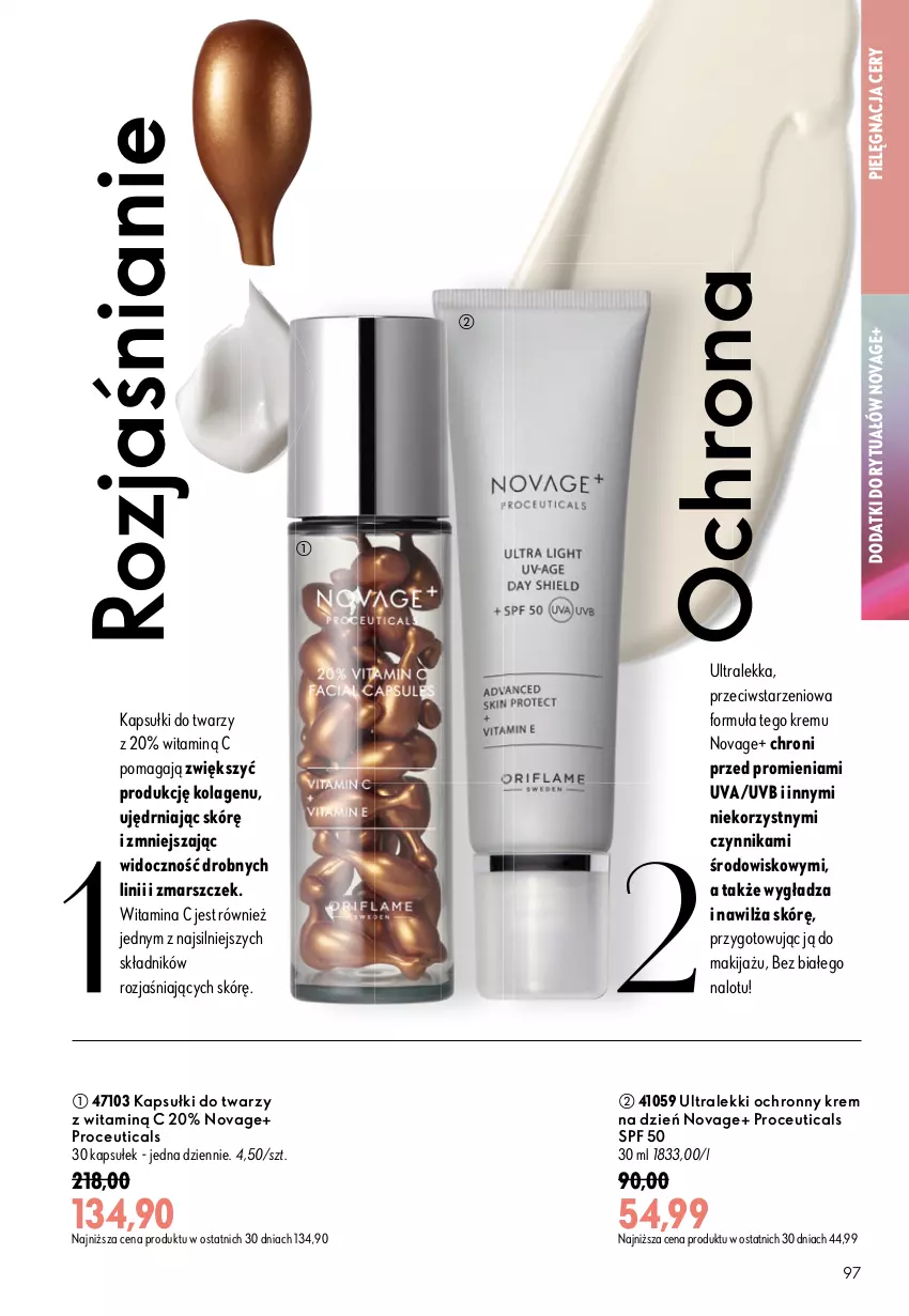 Gazetka promocyjna Oriflame - eKatalog 12 - ważna 19.08 do 08.09.2026 - strona 97 - produkty: Kolagen, Krem na dzień, Makijaż, Mars, NovAge, Ochronny krem