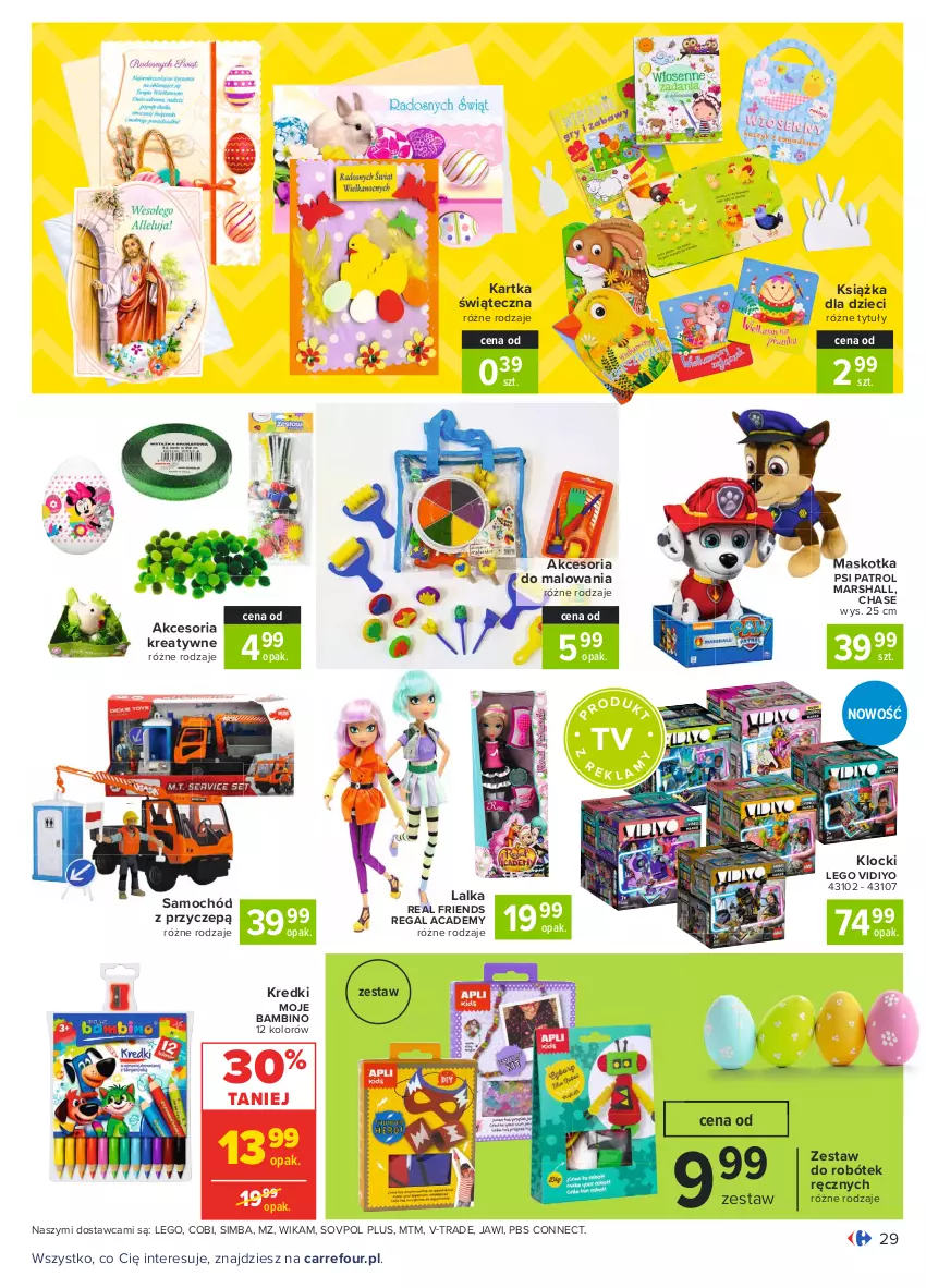 Gazetka promocyjna Carrefour - Gazetka Carrefour - ważna 15.03 do 22.03.2021 - strona 29 - produkty: Dzieci, Klocki, Książka, Lalka, LEGO, Mars, Psi Patrol, Samochód
