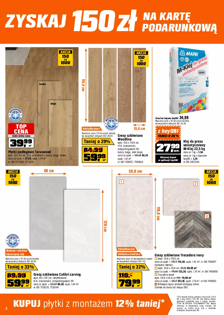 Gazetka promocyjna Obi - Gazetka OBI - ważna 28.01 do 17.02.2026 - strona 2 - produkty: Fa, Gres, Klej, Klej do gresu, Sok, Top