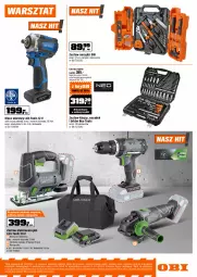Gazetka promocyjna Obi - Gazetka OBI - Gazetka - ważna od 17.02 do 17.02.2026 - strona 15 - produkty: Grzejnik, Top, Drabina, Geoflex, Rama, Termos, Szlifierka kątowa, Klej, Pojemnik, Tran, Wyrzynarka, Warka, Tarka, Wełna, Wkręt, Grzejnik konwektorowy, Torba, Termowentylator, Wkrętarka, Szlifierka, Zestaw kluczy, Olej, Zestaw narzędzi, Wełna Isover, Klucz udarowy, Akumulator, Fa
