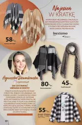 Gazetka promocyjna Auchan - Katalog Jesienne inspiracje Inextenso by AUCHANLAB - Gazetka - ważna od 06.11 do 06.11.2024 - strona 22 - produkty: Sweter, Ubrania, Gin, Szal, Kosz, T-shirt, Koszula, Legginsy, Botki, Ponczo, Fa
