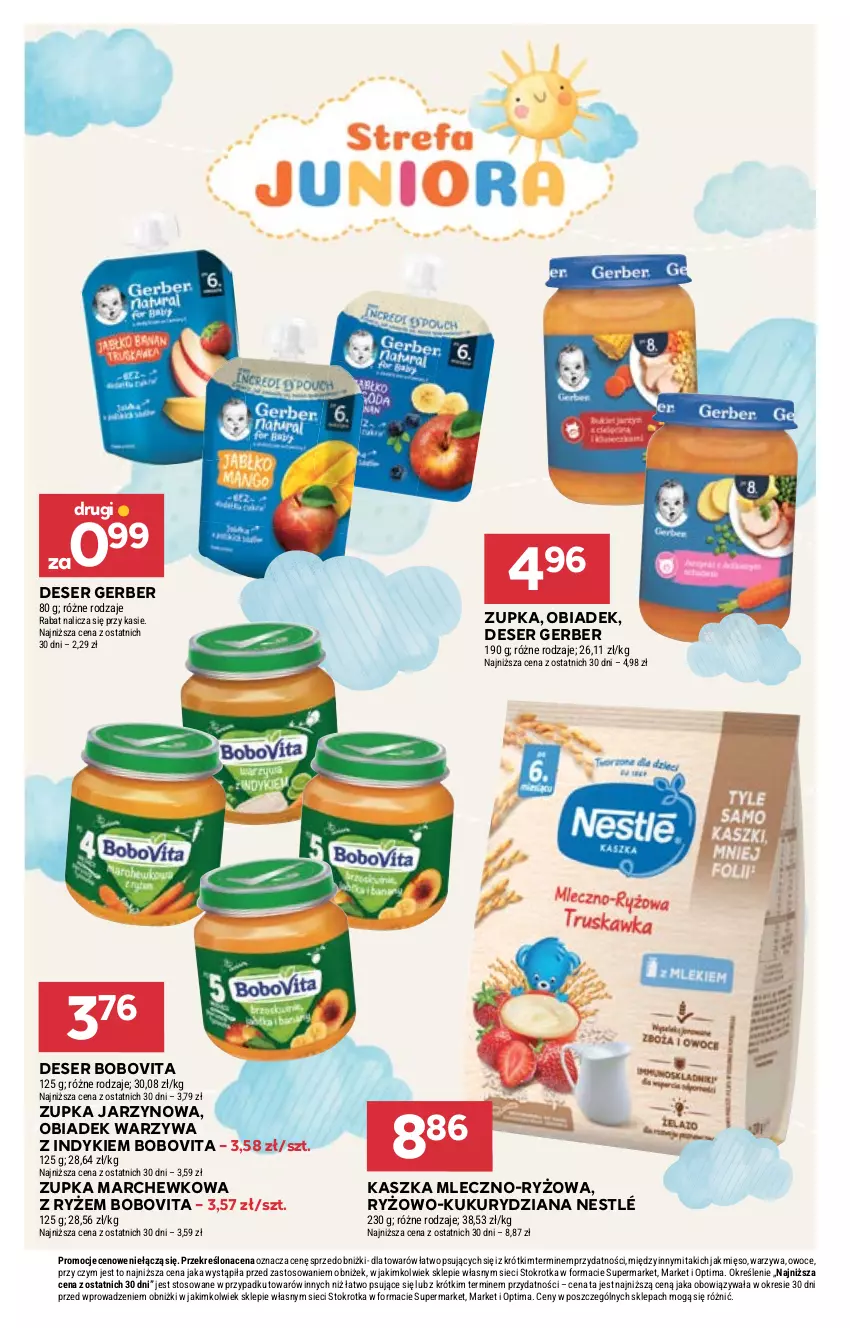 Gazetka promocyjna Stokrotka - Market - ważna 02.06 do 10.06.2026 - strona 28 - produkty: BoboVita, Deser, Gerber, Mięso, Nestlé, Optima, Owoce, Ryż, Ser, Warzywa