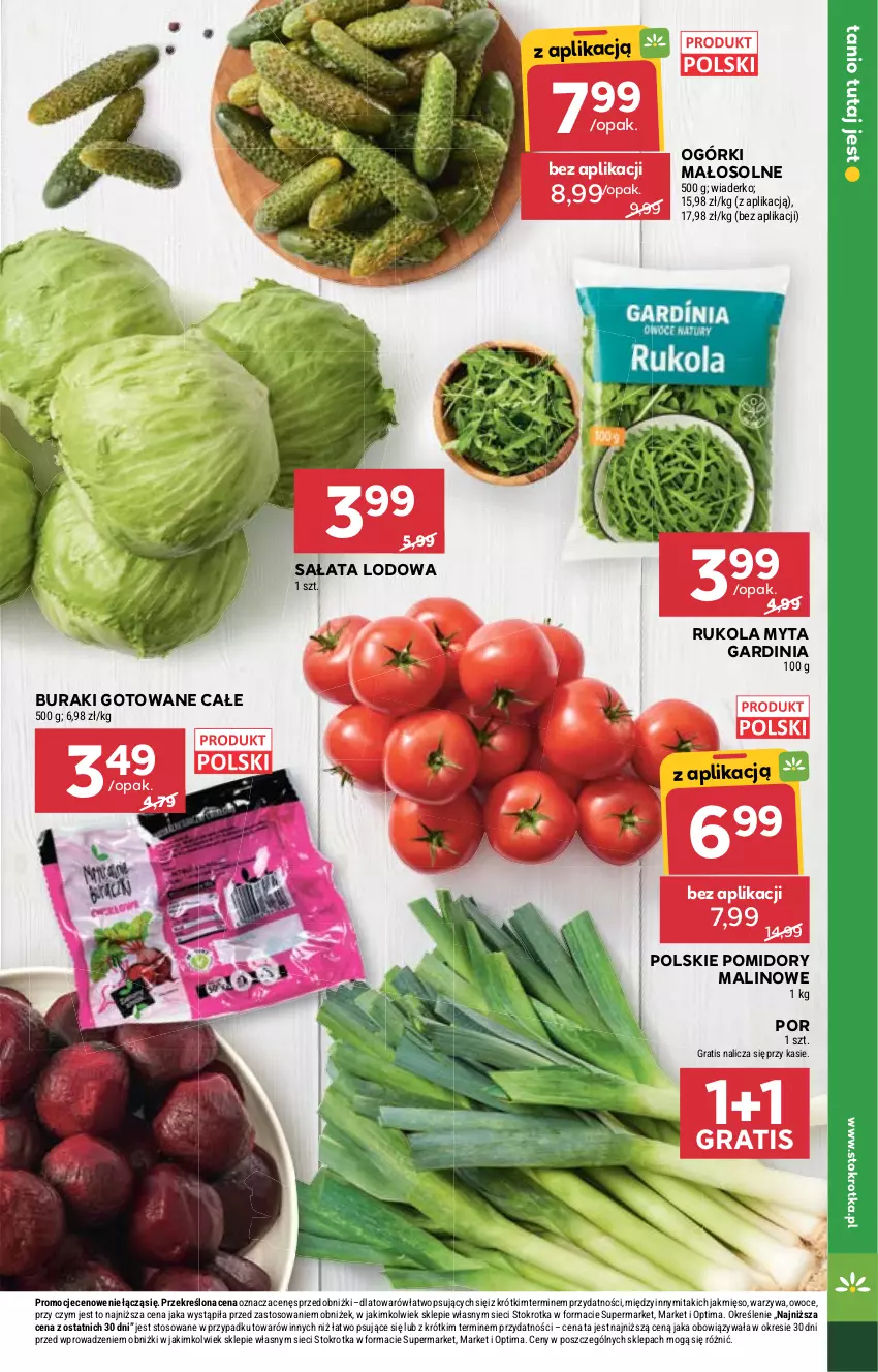 Gazetka promocyjna Stokrotka - Market - ważna 02.06 do 10.06.2026 - strona 9 - produkty: Buraki, Gra, Mięso, Optima, Owoce, Pomidory, Por, Rukola, Sałat, Sałata lodowa, Warzywa