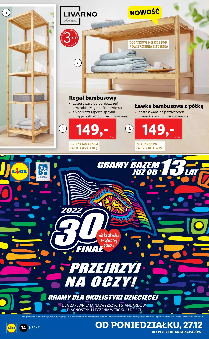 Gazetka promocyjna Lidl - GAZETKA - ważna 27.12 do 31.12.2021 - strona 14 - produkty: LG, Półka, Regał, Sok