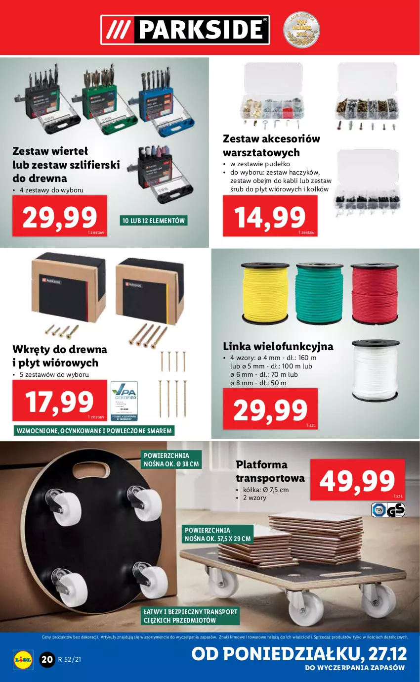 Gazetka promocyjna Lidl - GAZETKA - ważna 27.12 do 31.12.2021 - strona 20 - produkty: Control, Cynk, Haczyk, Inka, Piec, Por, Pudełko, Sport, Tran, Wkręt, Zestaw wierteł