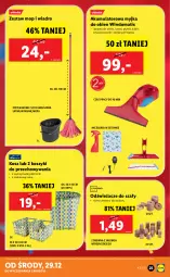 Gazetka promocyjna Lidl - GAZETKA - Gazetka - ważna od 31.12 do 31.12.2021 - strona 25 - produkty: Mop, Gin, Myjka do okien, Kosz, Wiadro, Akumulator