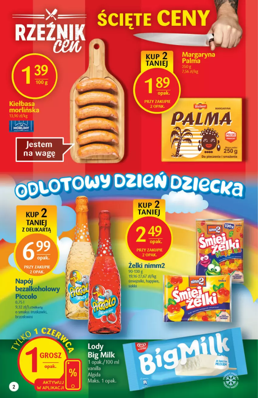 Gazetka promocyjna Delikatesy Centrum - Gazetka Delikatesy Centrum - ważna 27.05 do 01.06.2021 - strona 2 - produkty: Algida, Big Milk, LG, Morliny, Nimm2