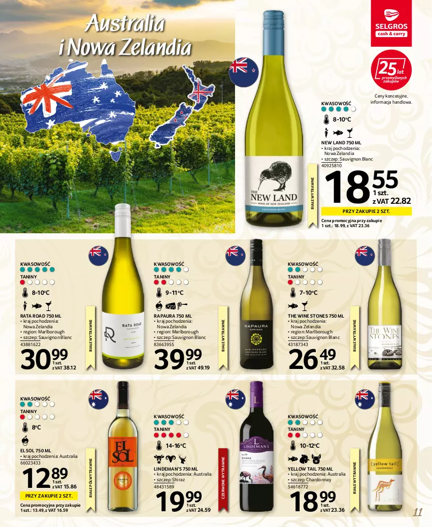 Gazetka promocyjna Selgros - Katalog wina - ważna 22.04 do 31.12.2022 - strona 11 - produkty: Chardonnay, Sauvignon Blanc, Shiraz