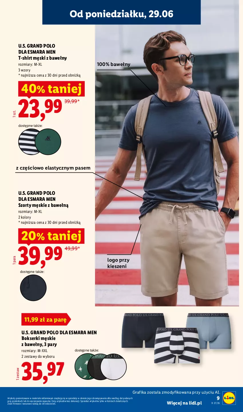Gazetka promocyjna Lidl - Katalog ważny od 29.06 - ważna 29.06 do 04.07.2026 - strona 13 - produkty: Bokserki, Gra, Grafika, Ser, Szorty, T-shirt