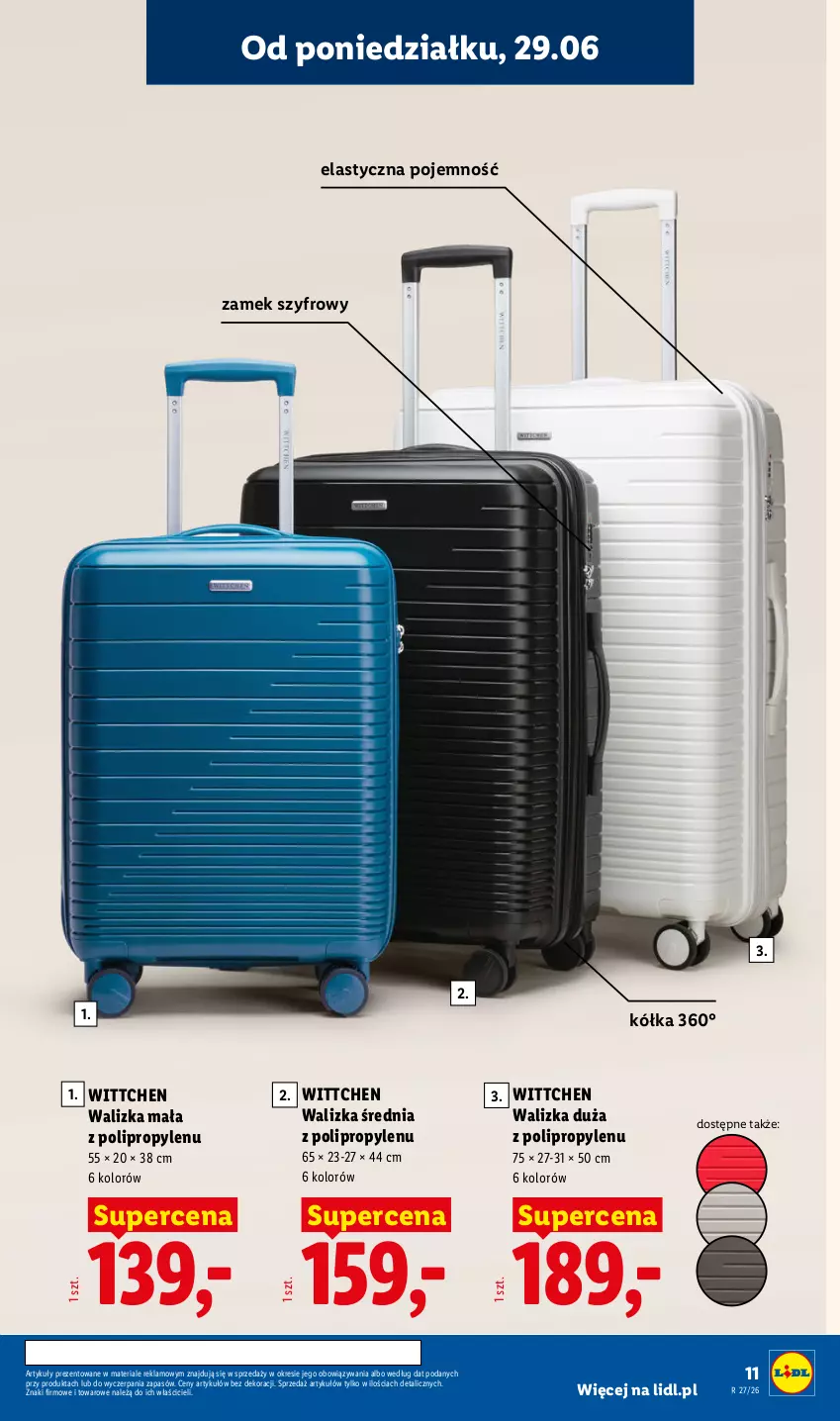 Gazetka promocyjna Lidl - Katalog ważny od 29.06 - ważna 29.06 do 04.07.2026 - strona 15 - produkty: Walizka, Wittchen