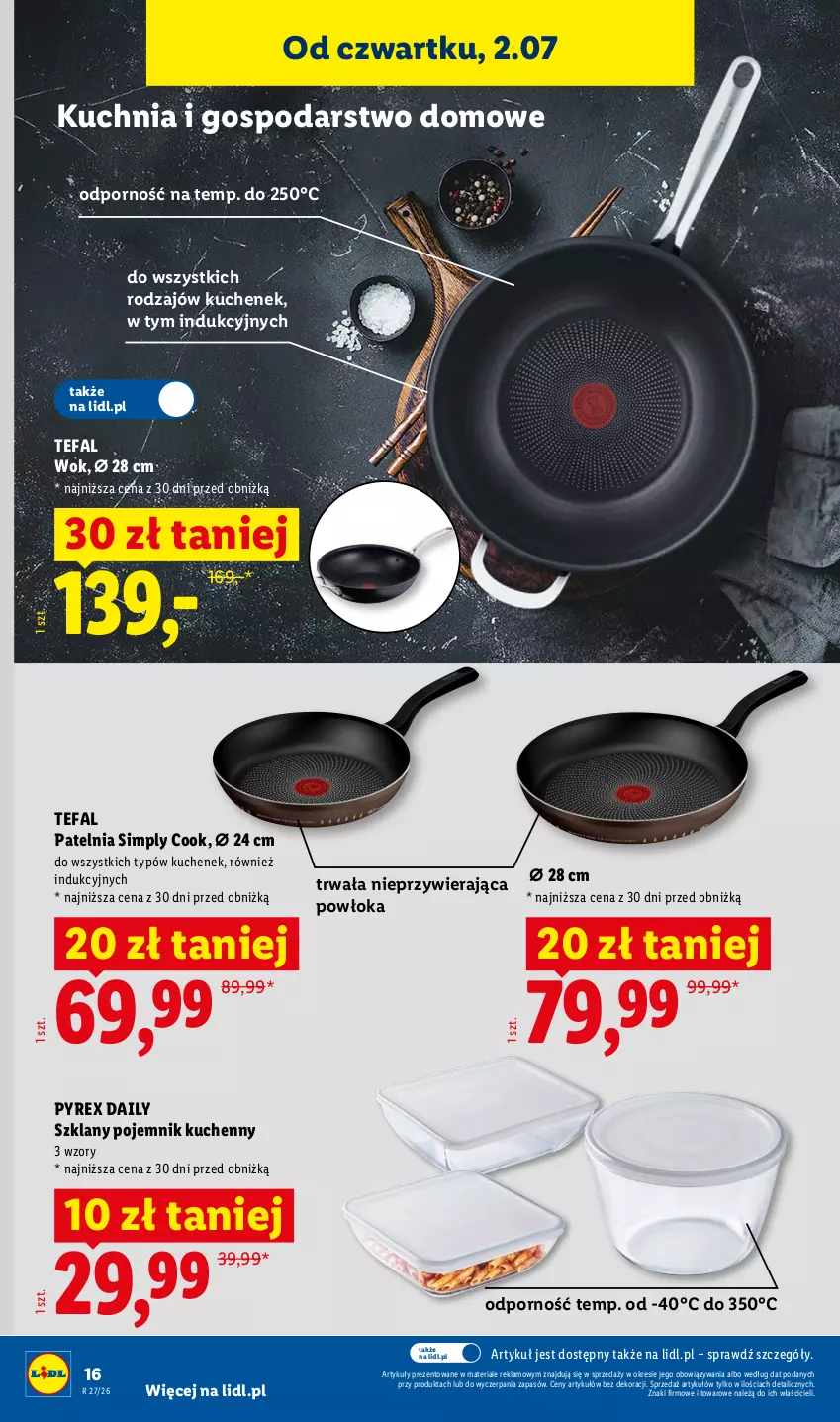 Gazetka promocyjna Lidl - Katalog ważny od 29.06 - ważna 29.06 do 04.07.2026 - strona 22 - produkty: Fa, Kuchnia, Patelnia, Pojemnik, Por, Tefal