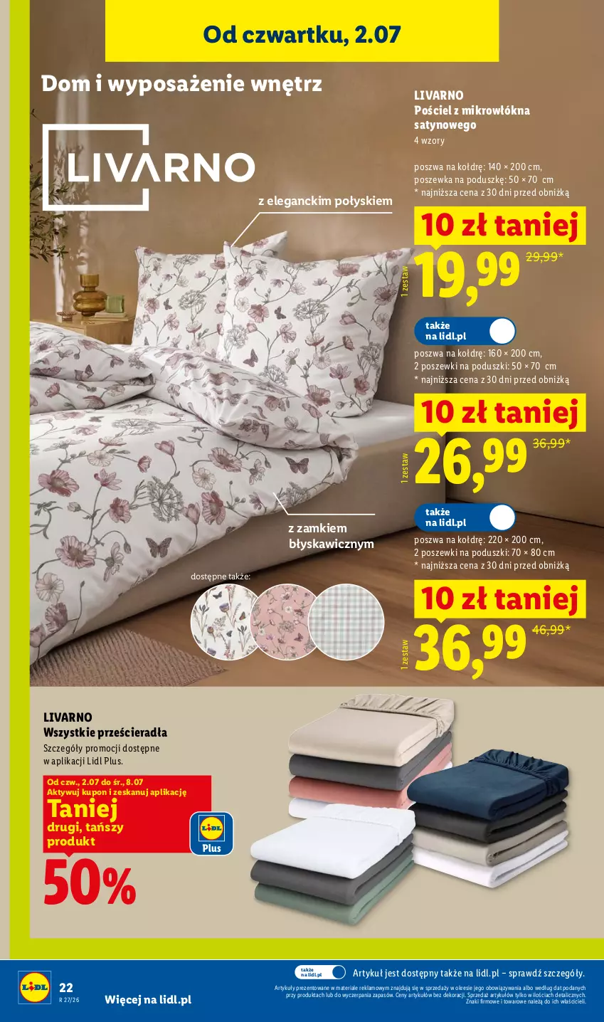 Gazetka promocyjna Lidl - Katalog ważny od 29.06 - ważna 29.06 do 04.07.2026 - strona 30 - produkty: Ivar, Pościel, Poszewka