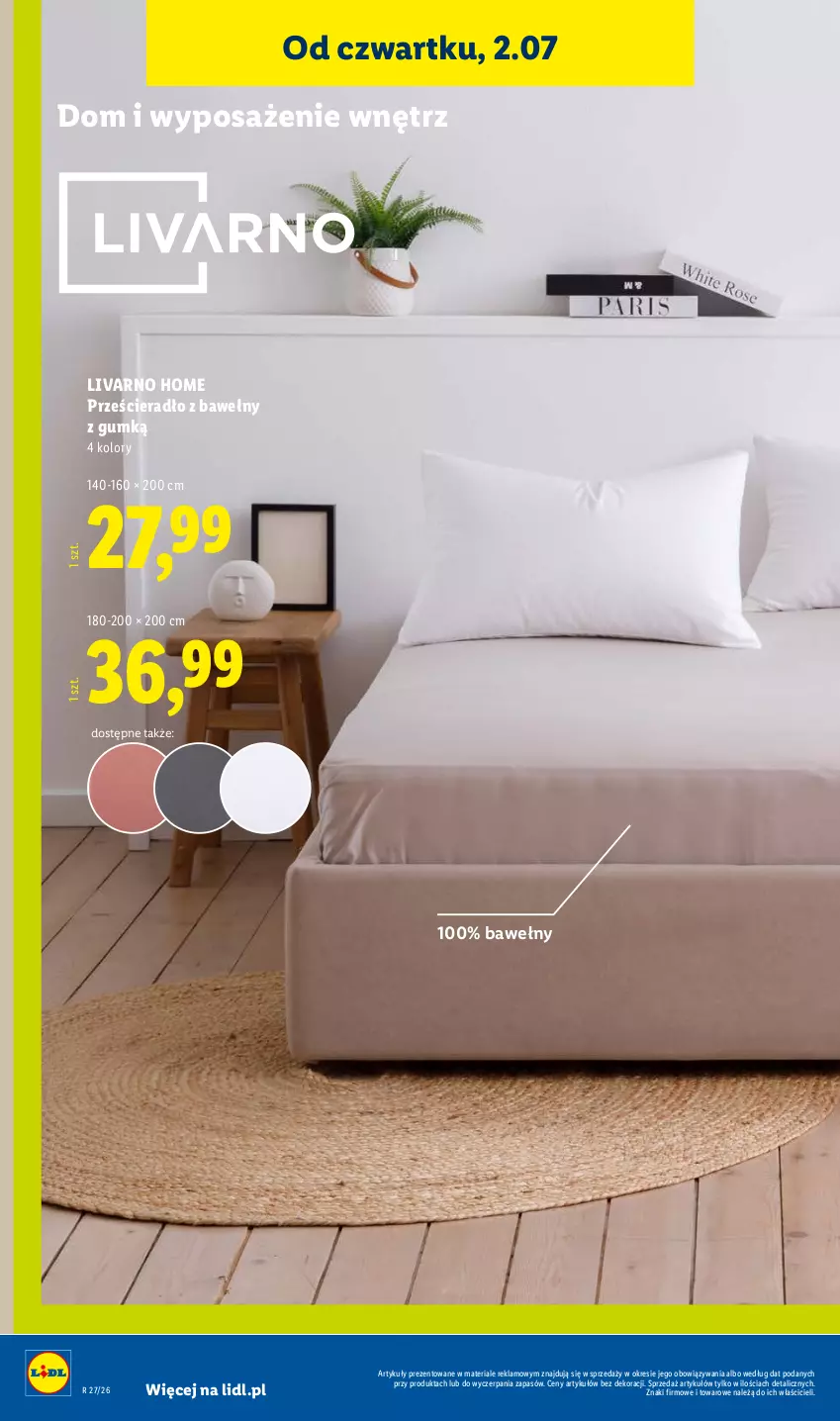 Gazetka promocyjna Lidl - Katalog ważny od 29.06 - ważna 29.06 do 04.07.2026 - strona 32 - produkty: Ivar, Prześcieradło
