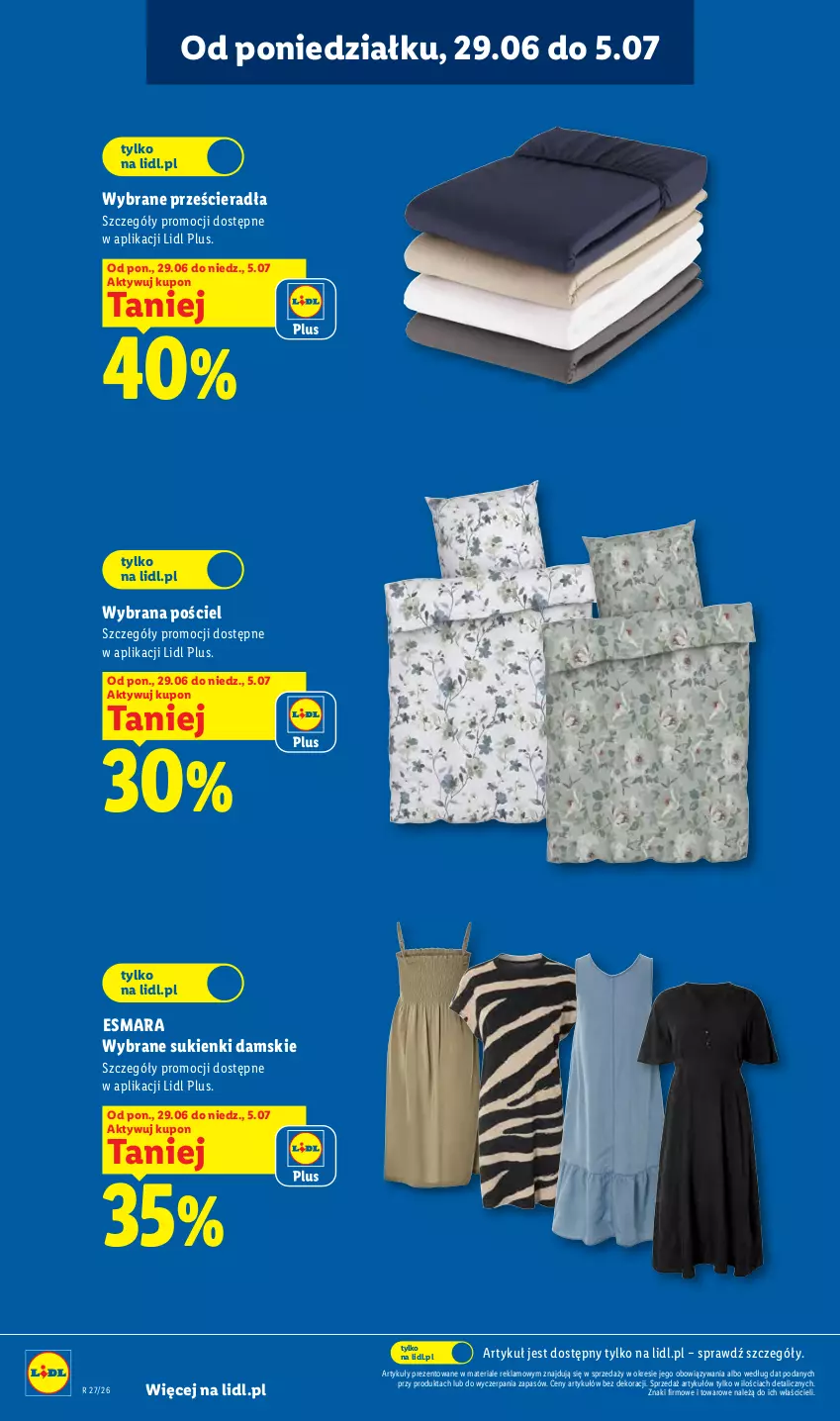 Gazetka promocyjna Lidl - Katalog ważny od 29.06 - ważna 29.06 do 04.07.2026 - strona 8 - produkty: Pościel